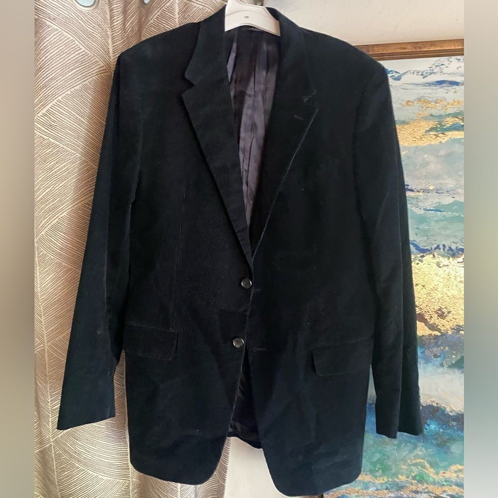 PRADA men's navy blue corduroy jacket size 52R - Picture 8 of 15